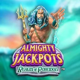 Almighty Jackpots – Realm of Poseidon slot logo by Novomatic at Spinoloco Casino
