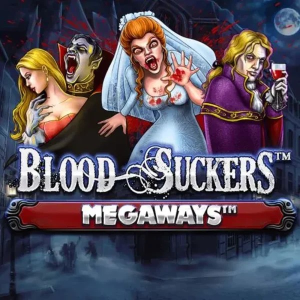 Slots logo of Blood Suckers Megaways from Red Tiger Gaming at Spinoloco Casino
