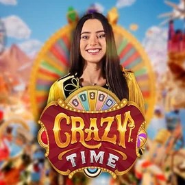Crazy Time slot logo by Evolution at Spinoloco Casino