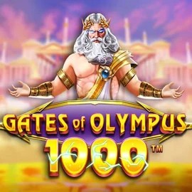 Gates of Olympus 1000 online game logo by Pragmatic Play on spinoloc.com