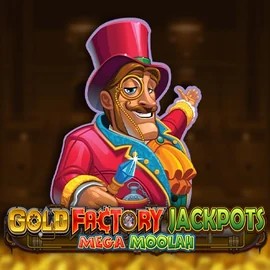 Jackpots logo of Gold Factory Jackpots Mega Moolah from Aurum Signature Studios at Spinoloco Casino