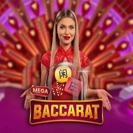 Mega Baccarat logo by Pragmatic Play at Spinoloco Casino