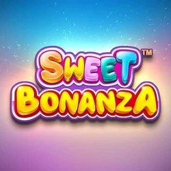 Sweet Bonanza online game logo by Pragmatic Play on spinoloc.com